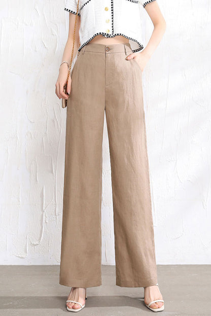 New Casual Cotton Linen Wide Leg Loose Pants 3522