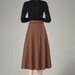 Plover plaid wool skirt for autumn J111