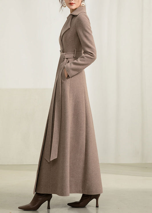 A Line Classic Cashmere Wool Coat For Women 2952