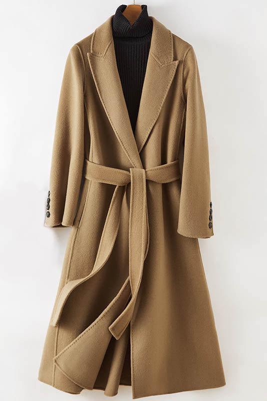 Pure Color Simple Autumn Winter Warm Wool Coat 3762