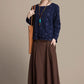 Hang down feeling linen skirt for autumn J084-14