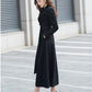 Black Solid Fit and Flare Wool Coat 2961