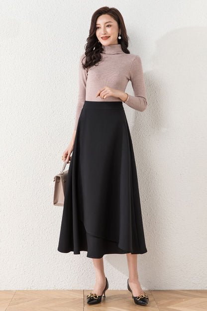 Asymmetrical A-Line Long Skirt 4099