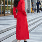 Red Double Breasted Wool Coat 3975