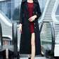 Winter Black Slim Fit Wool Coat 3976