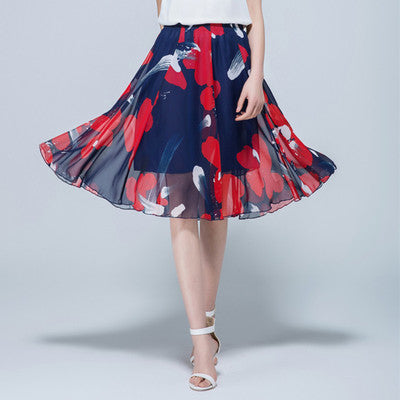 Floral Knee Length Skirt for Women 291501