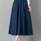 High Waist Casual Linen Skirt 4103