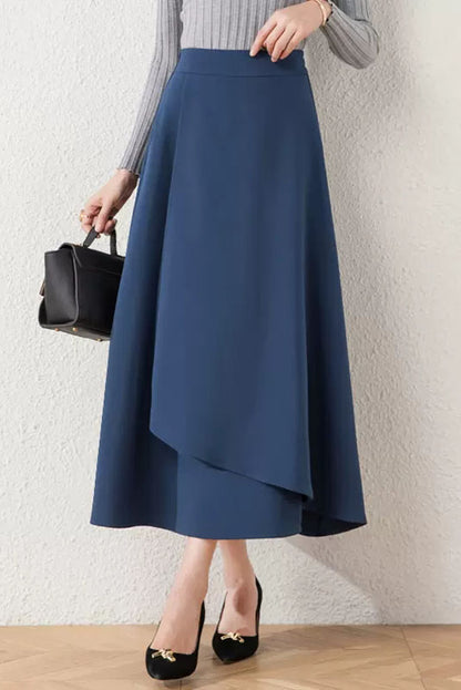 Asymmetrical A-Line Long Skirt 4099