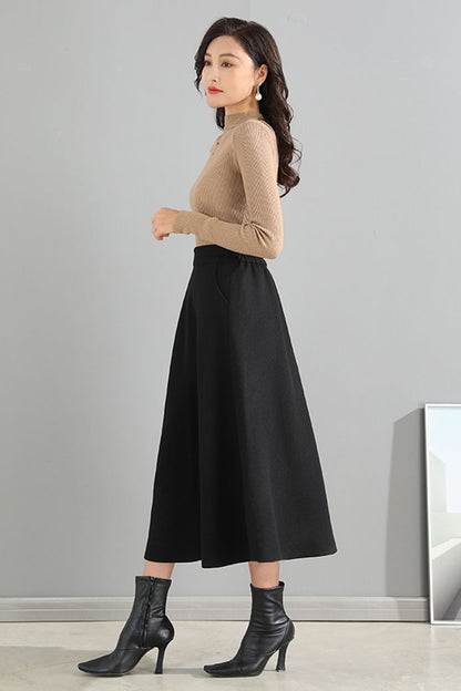 Women Autumn Winter Swing Skirt 4091
