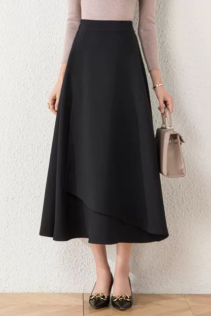 Asymmetrical A-Line Long Skirt 4099