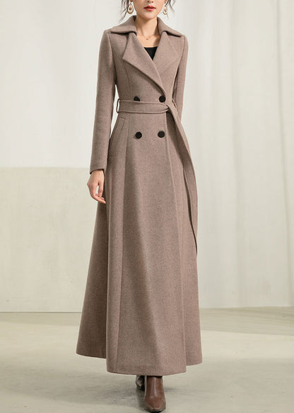 A Line Classic Cashmere Wool Coat For Women 2952