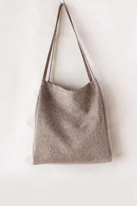 Solid Color Casual Linen Single Shoulder Bag 3551