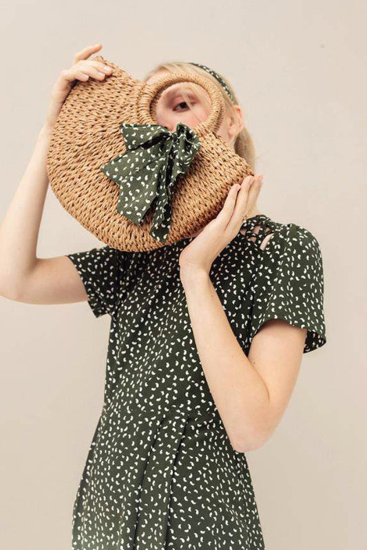 Ins Style Fashion Large Capacity Handmade Grass Woven Bag 3712