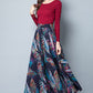 Long High Waist Linen Skirt 4119