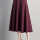 Long Pure Color Swing Skirt 4102
