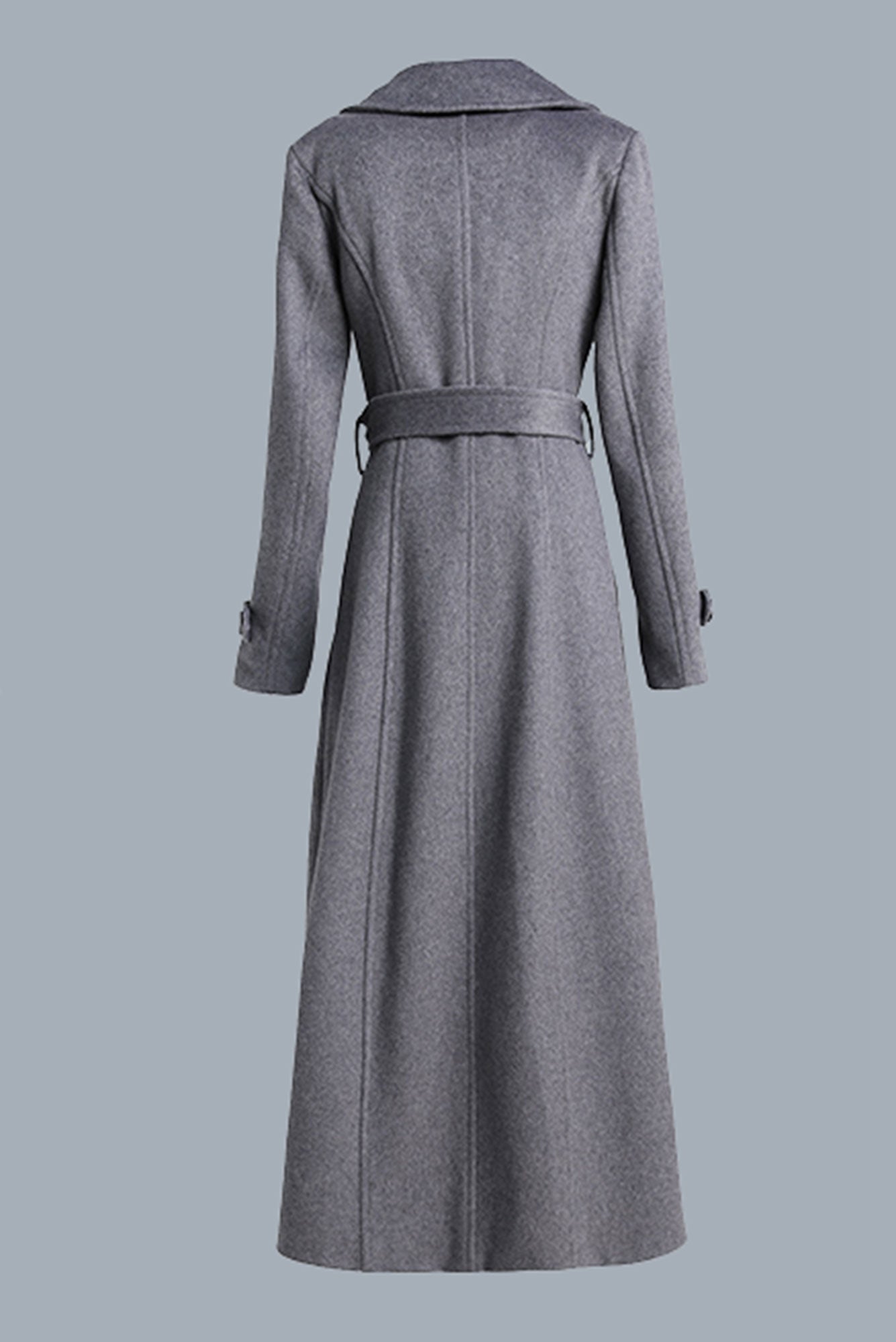 Winter Gray long wool coat 3195