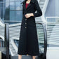 Winter Black Slim Fit Wool Coat 3976