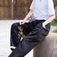 Vintage Inspired Elastic Waist Summer Loose Linen Pants 3671