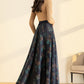 Women A-Line Floral Maxi Skirt 4120