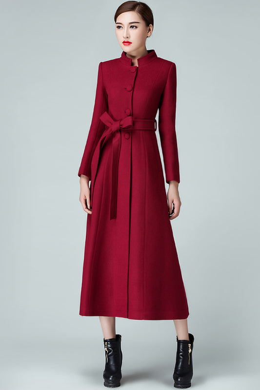 Women Maxi Warm Wool Coat 3986