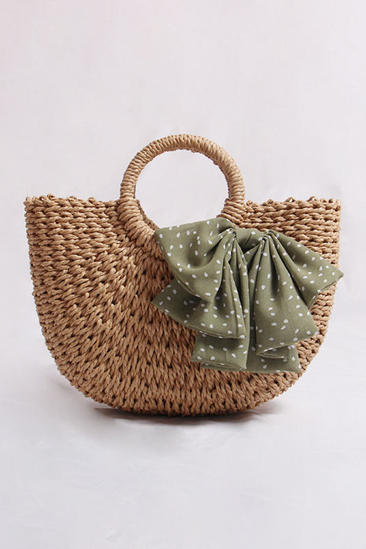 Ins Style Fashion Large Capacity Handmade Grass Woven Bag 3712