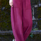 Vintage Inspired Women High Waist Thin Linen Casual Pants 3665
