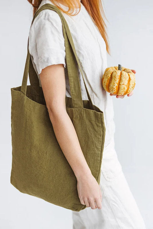 Literary Style Linen Single Shoulder Large Capacity Bag 3549