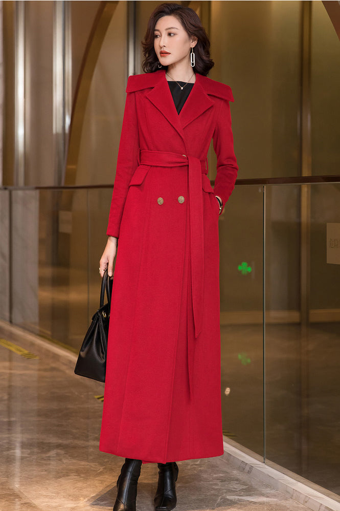 Long Double Breasted Wool Coat 3969