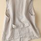 New Women Spring Summer Linen Short Vest 3599