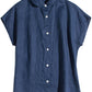 New Summer Linen Loose Short Sleeve Shirt Tops 3654