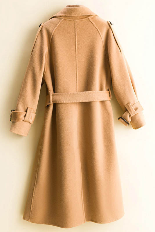 Winter Pure Color Loose Long Wool Coat 3776