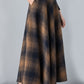 Autumn Winter Plaid Wool Skirt 3801