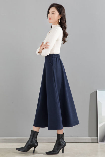 Women Autumn Winter Swing Skirt 4091