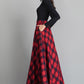Spring Autumn Cotton Plaid Skirt 4105