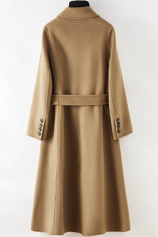 Pure Color Simple Autumn Winter Warm Wool Coat 3762