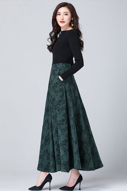 A-Line Swing Cotton Linen Skirt 4112