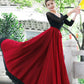 Vintage Inspired Chiffon Jazz Pure Color Dance Skirt 3709