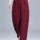 Fashion Summer Loose Linen Vintage Inspired High Waist Pants 3670