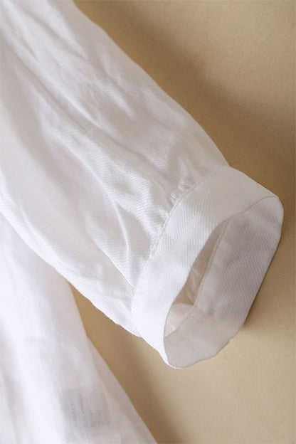 Simple Thin New Summer Women Linen Shirt 3598