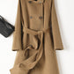 Double-breasted Women Winter Long Wool Coat 3760