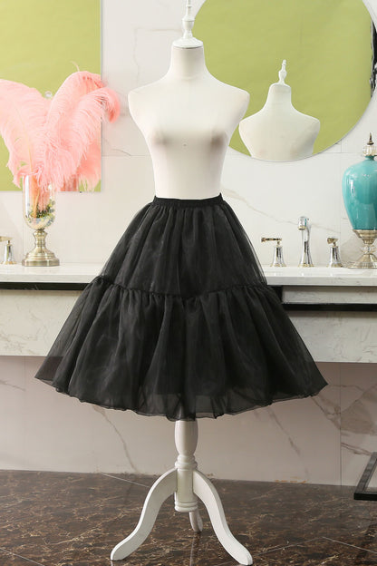 White Petticoat Skirt – Layered Tulle Underskirt for Vintage Dresses 3398
