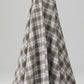 Autumn Tartan Maxi Wool Skirt 3941