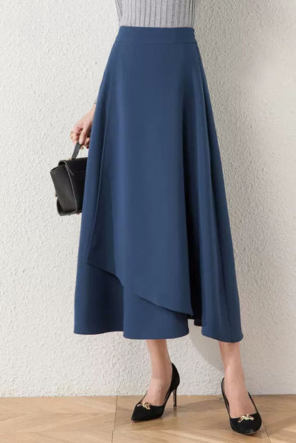 Asymmetrical A-Line Long Skirt 4099