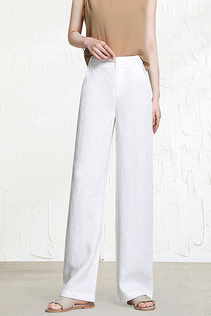 New Casual Cotton Linen Wide Leg Loose Pants 3522