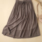 Spring Summer New Thin Linen A Line Long Skirt 3592