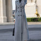 Gray Double Breasted Wool Coat 3982