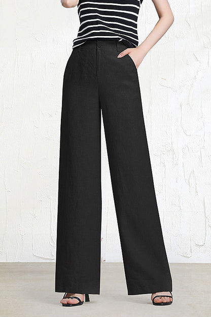 New Casual Cotton Linen Wide Leg Loose Pants 3522