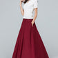 Women Loose Long Linen Skirt 4089
