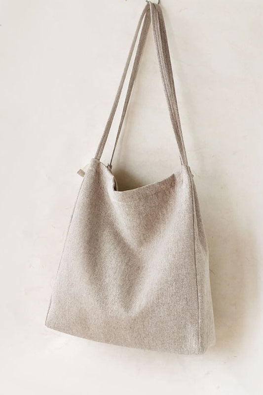 Solid Color Casual Linen Single Shoulder Bag 3551