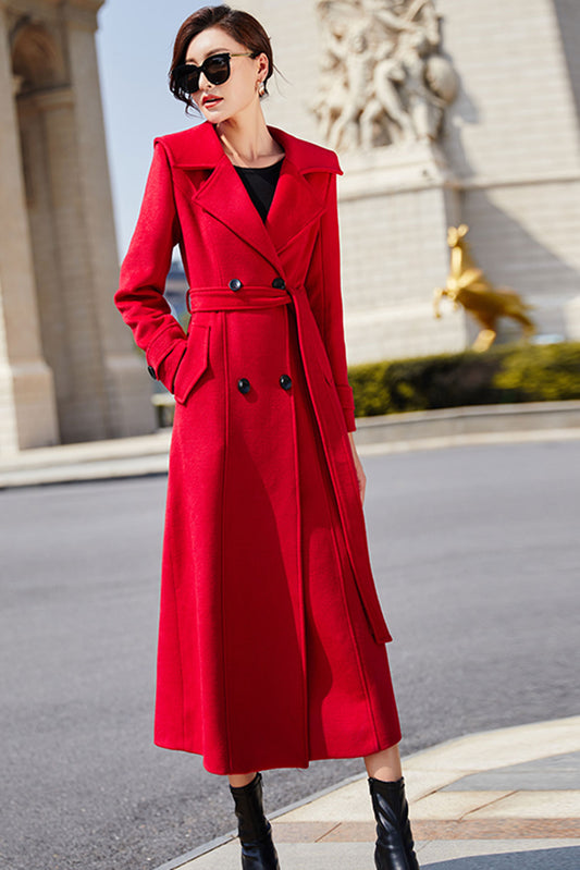 Winter wool outerwear, Wedding Maxi  wool coat  3194